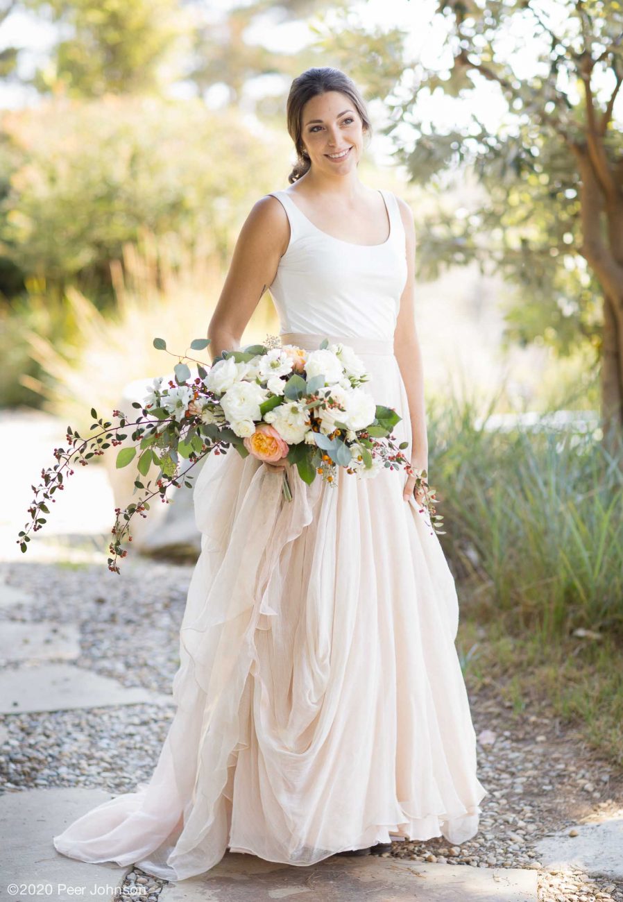 A bride at Wind and Sea Big Sur.