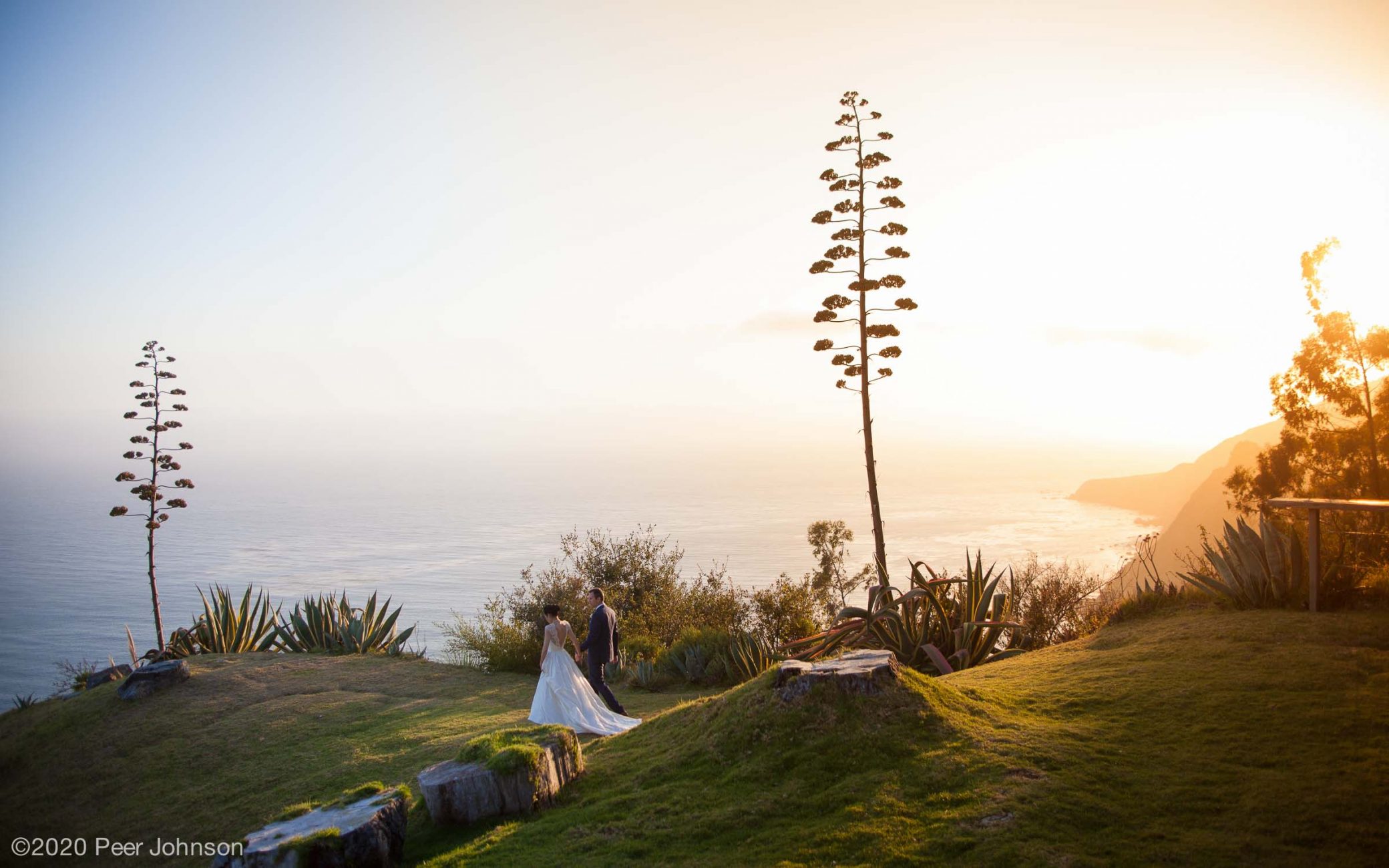 Point 16 wedding at sunset.