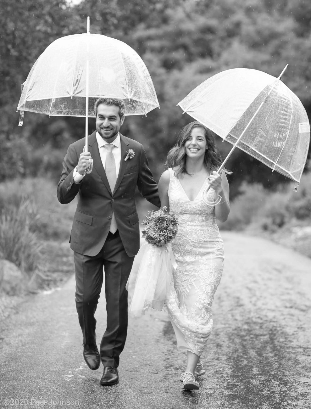 Post Ranch Wedding in the rain.